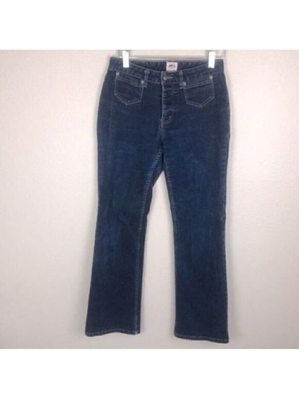 Fiorucci Y2K Vintage Dark Wash Sailor Flare Jeans Size 9S